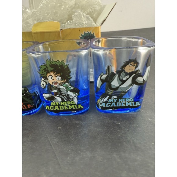 My Hero Academia Mini Shot Glass set of 4 Ochaco Deku Tenya Lida Katsuki Bakugo - Picture 9 of 9